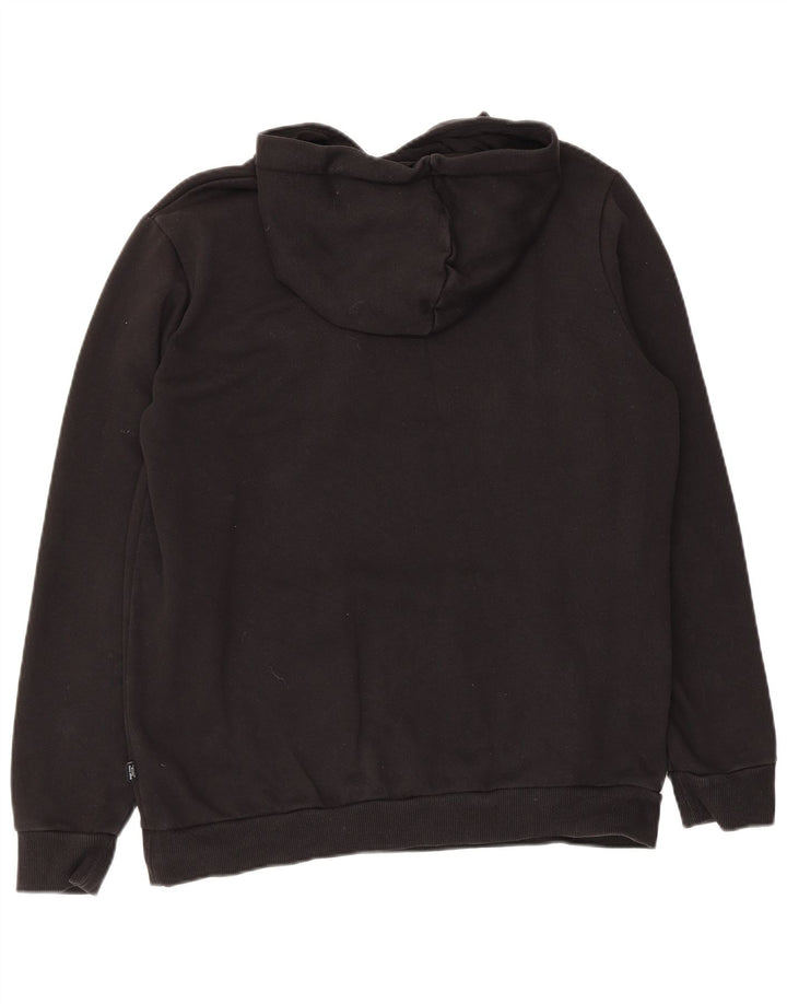Puma Mens Graphic Hoodie Jumper Medium Black Cotton