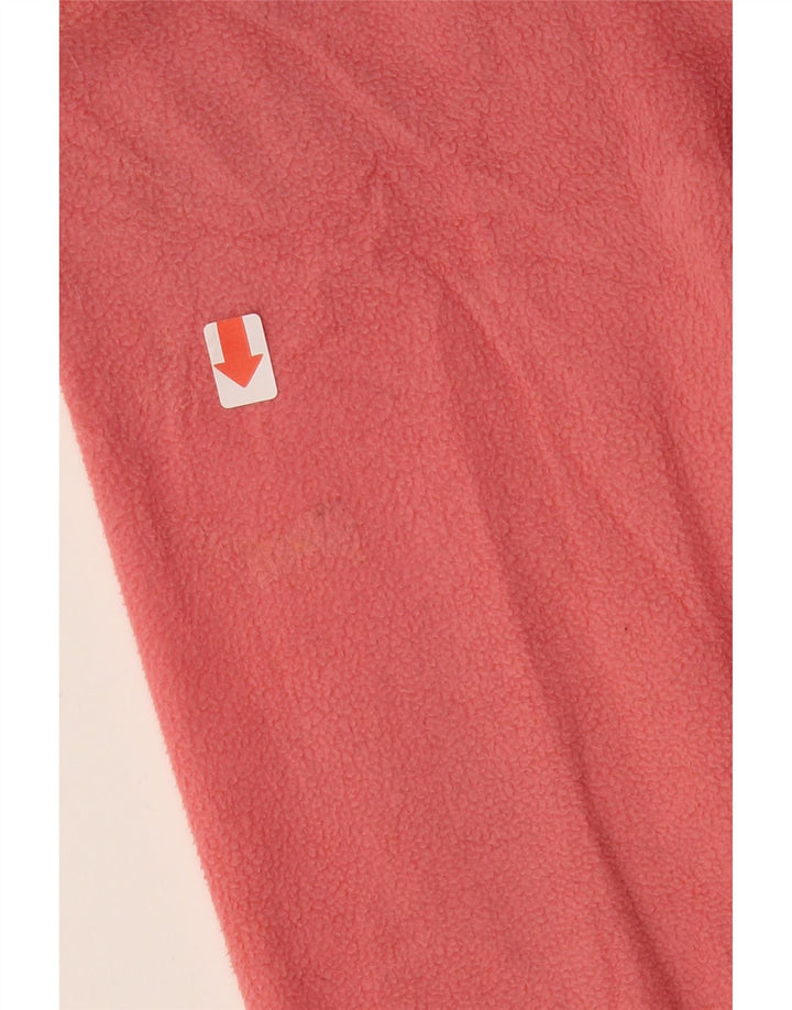 CHAMPION Womens Zip Neck Fleece Jumper UK 16 Large Pink Polyester Vintage Champion and Second-Hand Champion from Messina Hembry 