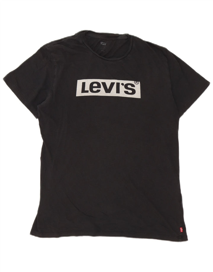 Levi's Herre grafisk T-shirt top mellem sort bomuld
