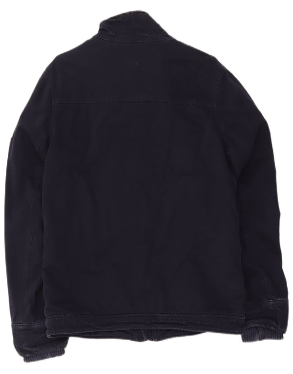 Jaqueta utilitária masculina Superdry Sherpa Reino Unido 38 algodão azul marinho médio
