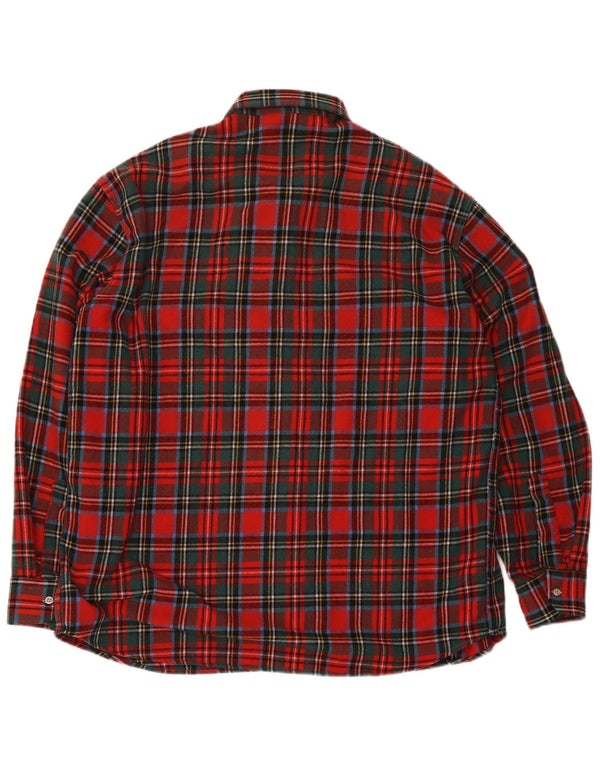 chemise en flanelle homme vintage XL Plaid rouge