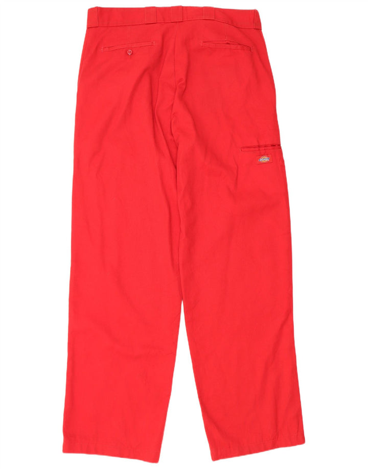 Dickies Pantalones cargo holgados para hombre W36 L33 Poliéster rojo