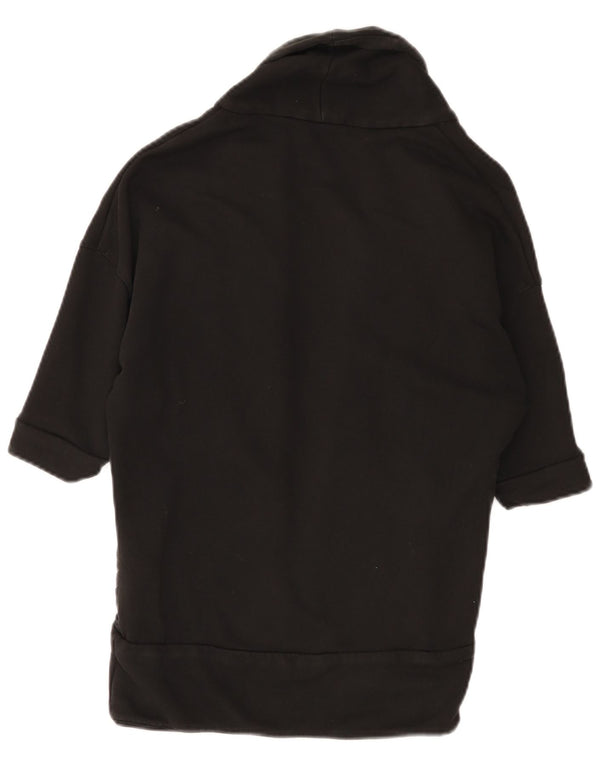 Puma Damen-Strickjacke mit kurzen Ärmeln, Gr. 10, Größe S, Schwarz, Baumwolle