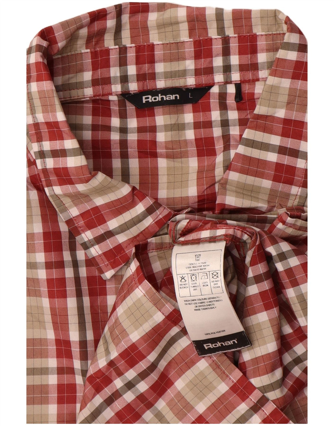 ROHAN Mens Shirt Large Red Check Polyester