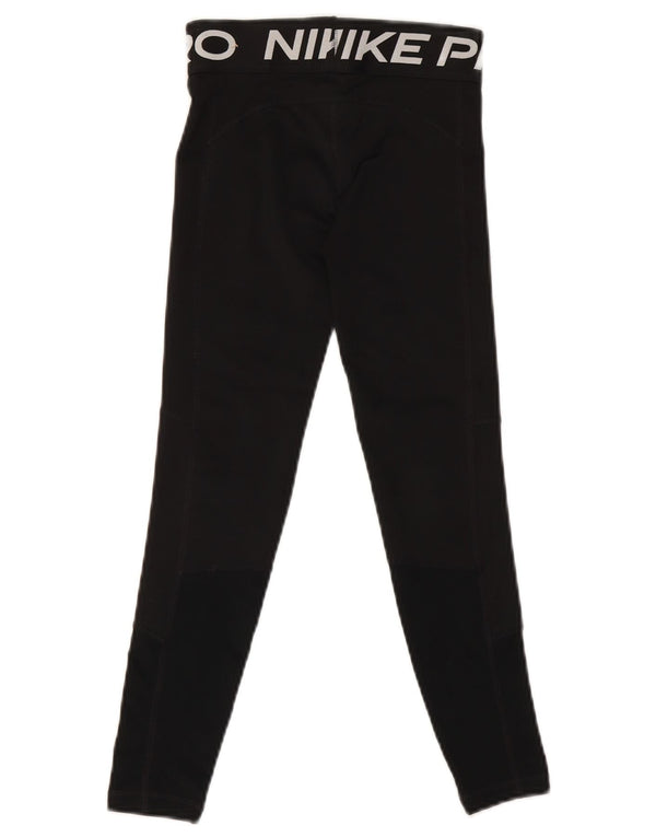 Nike Leggings Dri Fit Graphic para niñas 9-10 años Pequeño Negro Poliéster