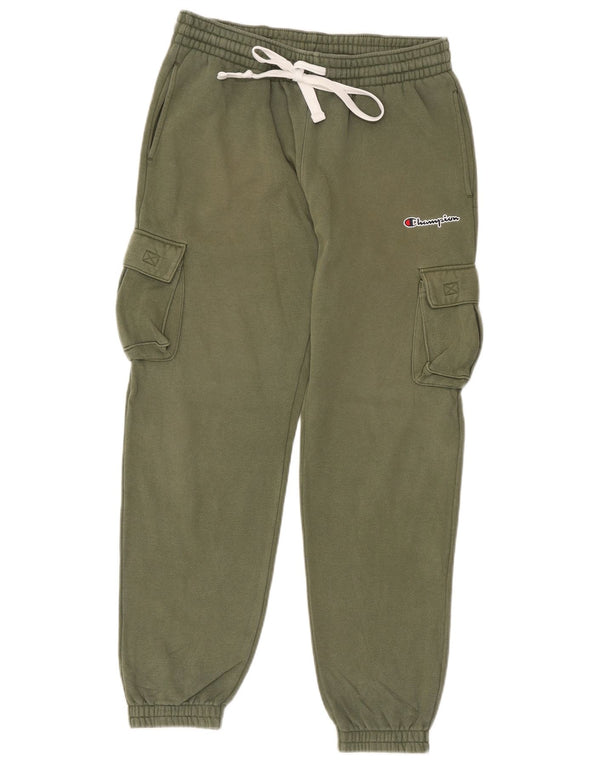 Champion Mens Cargo tréningruha nadrág Joggers nagy khaki pamut