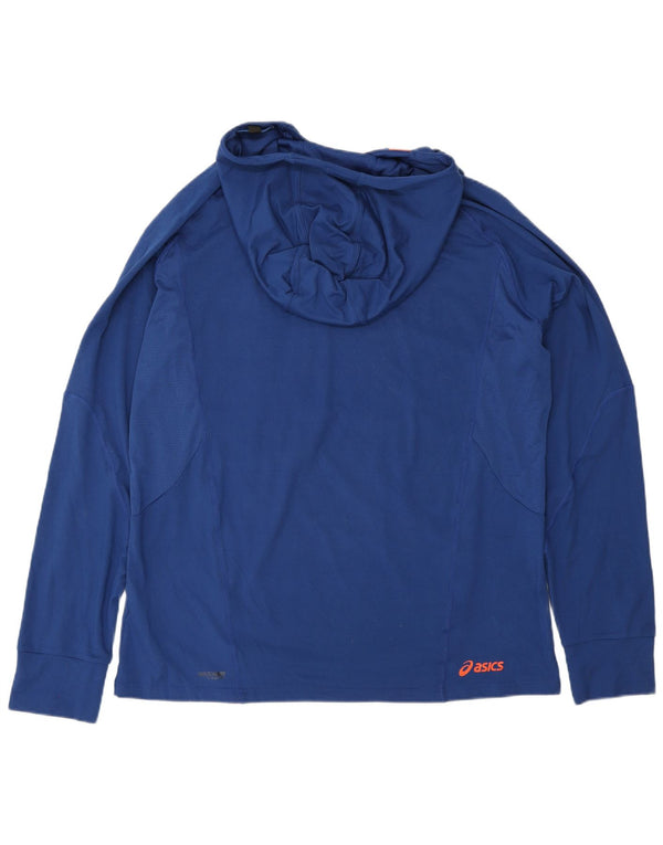 Asics Herren Kapuzenoberteil Langarm XL Blau Polyester