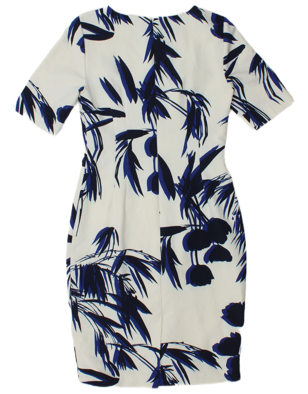 Hobbs Womens Sheath Dress UK 10 Small  White Floral Polyester