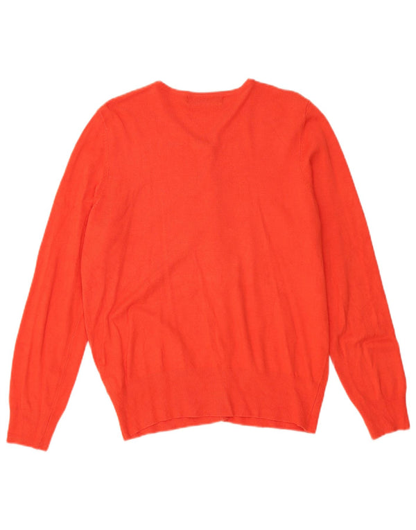 Marks & Spencer Pull Cardigan pour Femme UK 14 Grande Viscose Orange