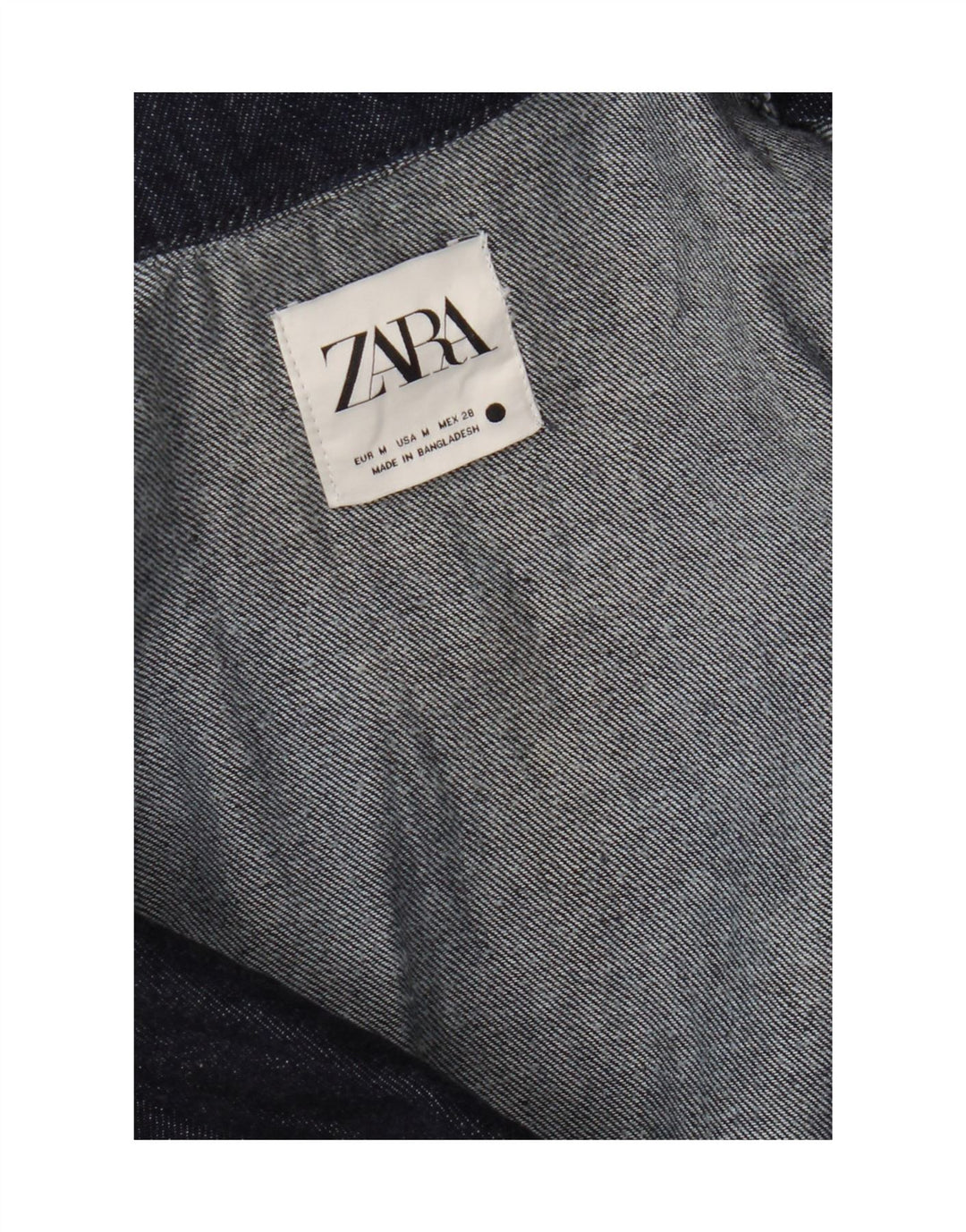 Zara Dame Denim Playsuit UK 12 Medium Navy Blue