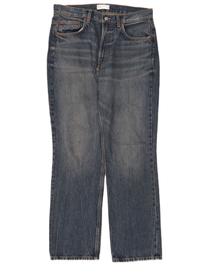 Zara Womens Straight Jeans EU 44 XL W34 L32 Blue