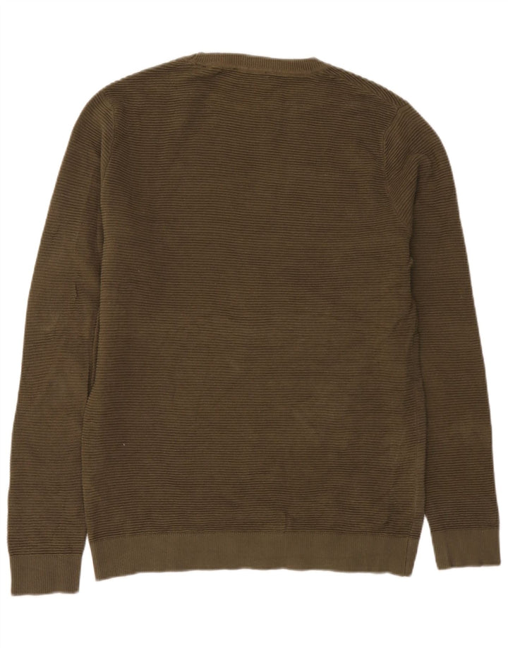 Jack & Jones Herre sweater med rund hals, medium Khaki Bomuld