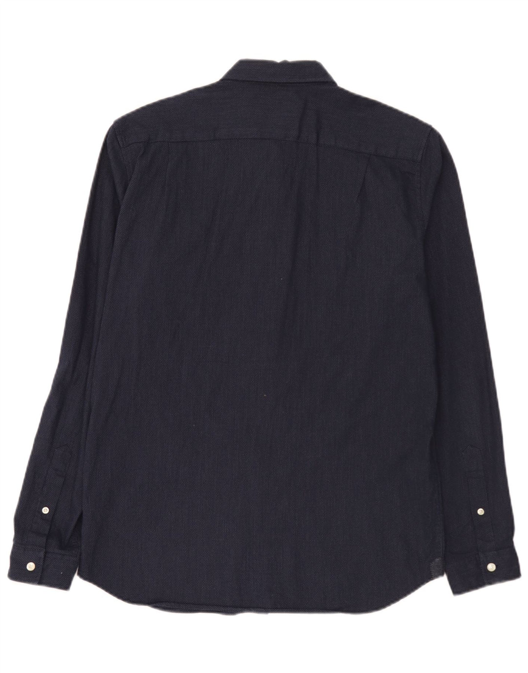 Lacoste Mens Regular Fit Shirt Size 40 Medium Navy Blue Spotted Cotton