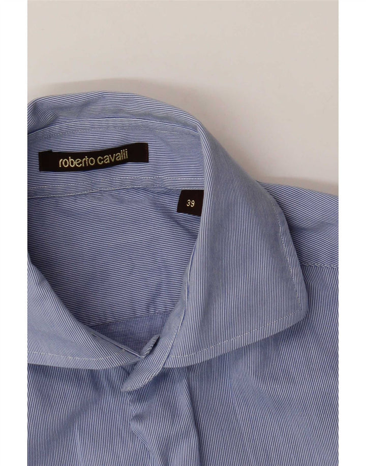 Roberto Cavalli Herreskjorte str. 39 Medium Blue Pinstripe