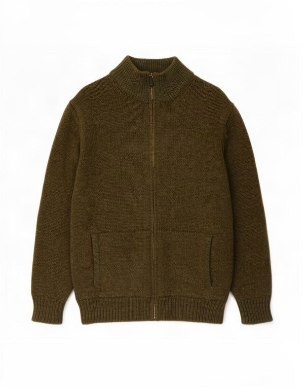 Мужской кардиган L.L.Bean, большой зеленый свитер из овечьей шерсти