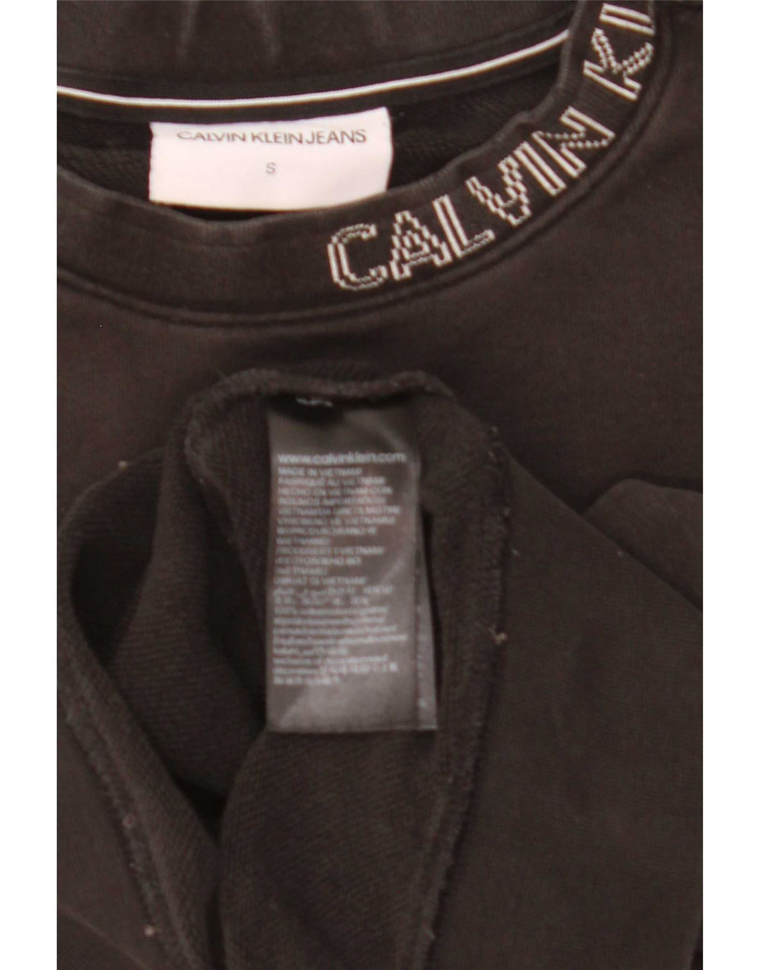 Calvin Klein Sweat-shirt graphique pour homme en coton noir Taille S
