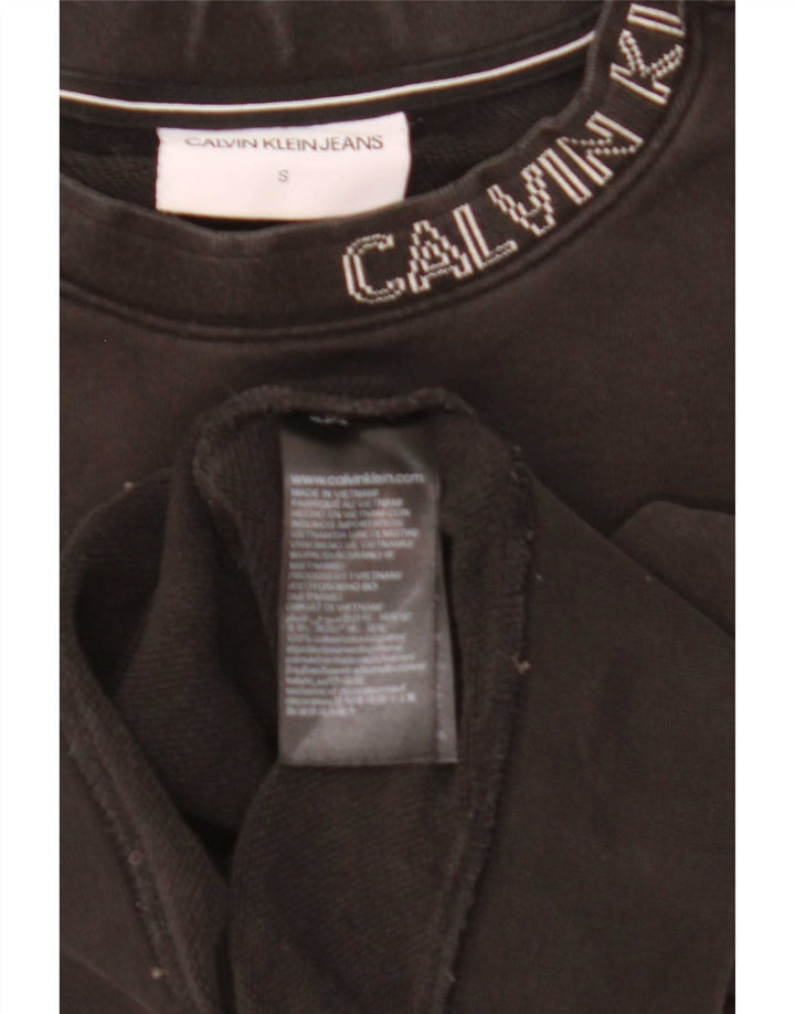 Calvin Klein Sweat-shirt graphique pour homme en coton noir Taille S