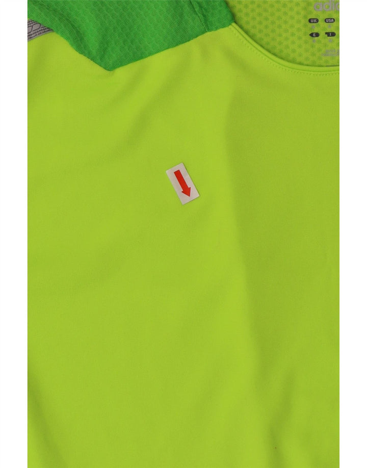 ADIDAS Herre Regular T-Shirt Medium Grøn Stribet Polyester Sports