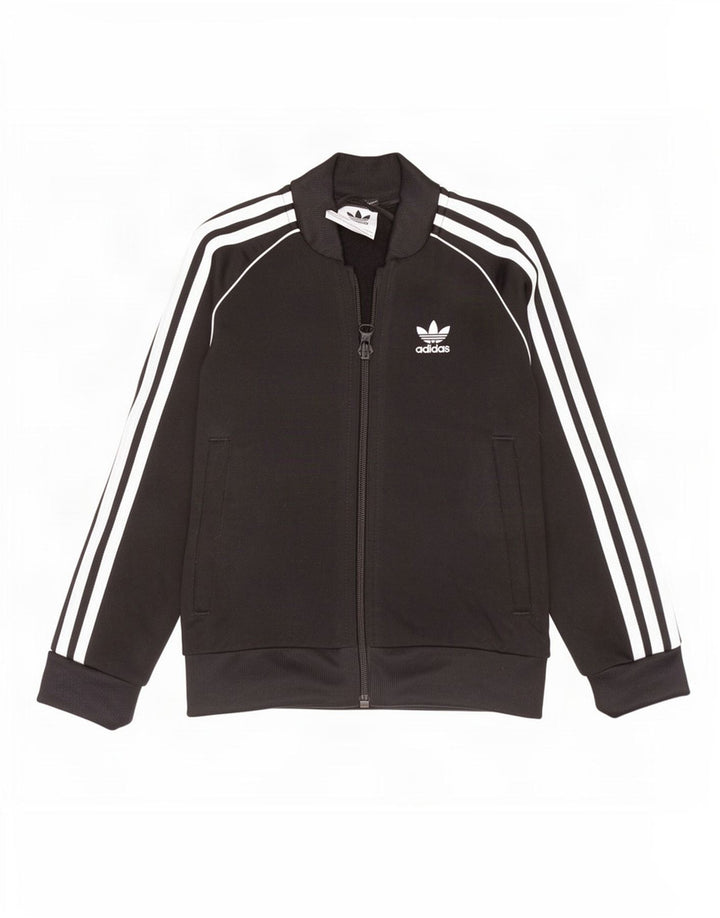 Kurtka dresowa Adidas dziewczęca, 5-6 lat, czarna, poliester