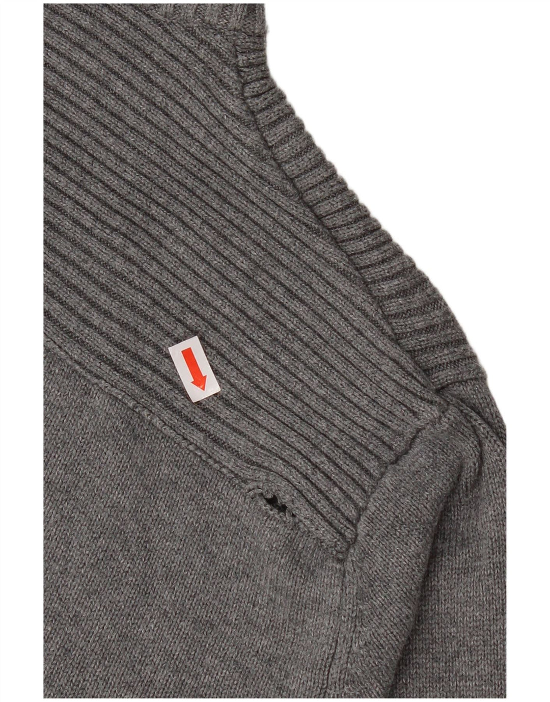JACK & JONES Mens Cardigan Sweater Medium Grey Cotton