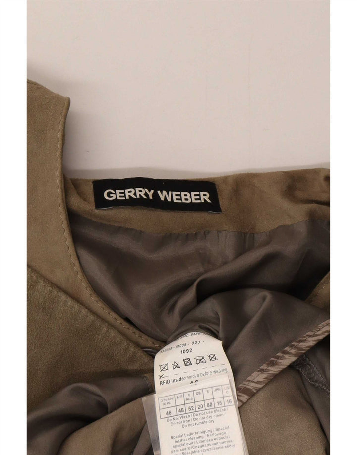 Damska kurtka zamszowa Gerry Weber UK 20 2XL Szara skóra