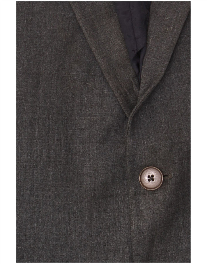 Giacca blazer slim fit da uomo a 2 bottoni Ted Baker UK 44 2XL lana grigia