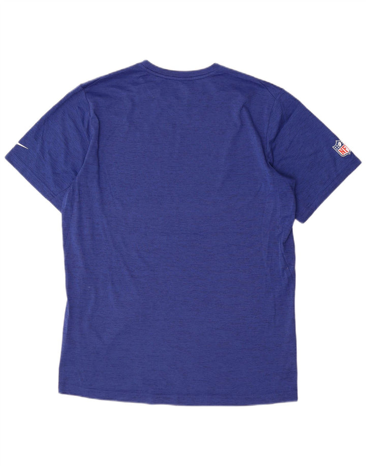 NIKE Mens Graphic T-Shirt Top Medium Blue Polyester