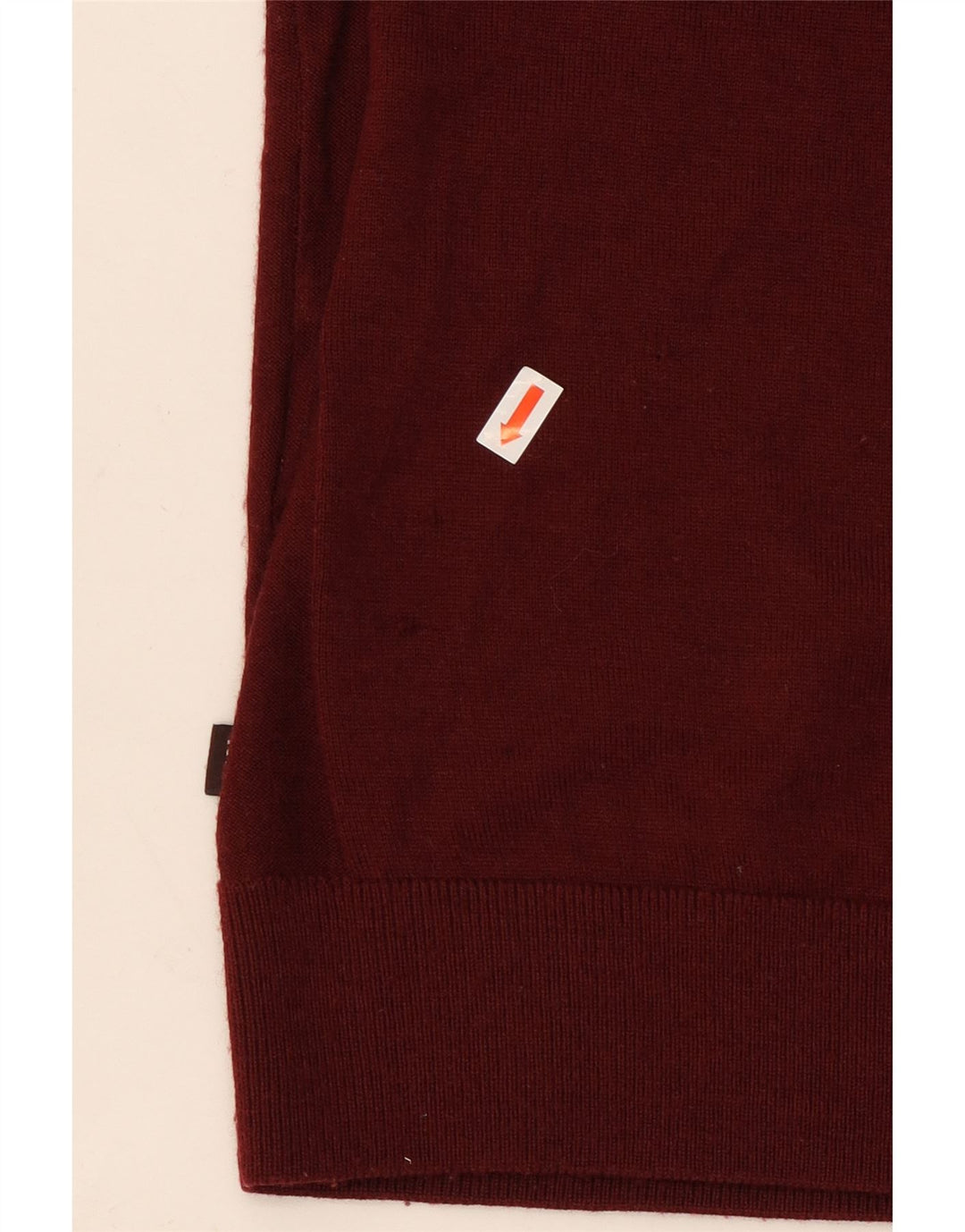 MICHAEL KORS Mens Crew Neck Jumper Sweater Large Burgundy Wool
