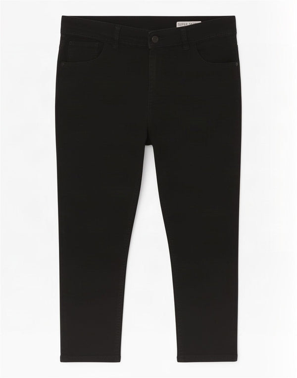 Jeans super skinny corti Marks & Spencer da donna UK 14 grandi W32 L20 neri