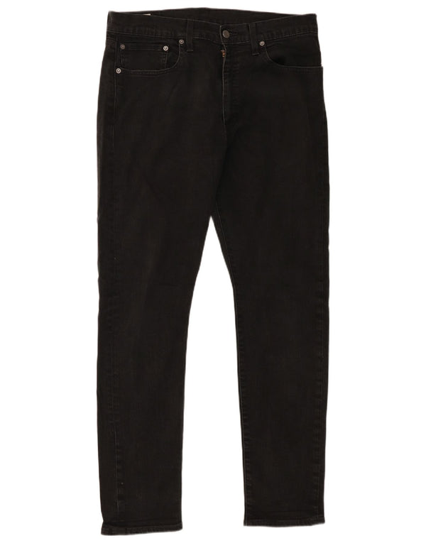 Levi's Mens 512 Slim Tapered Jeans W34 L32 Black Cotton