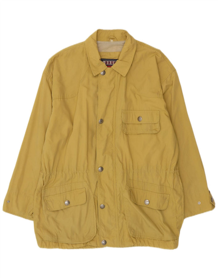 BRUGI Herre Loose Fit Utility Jacket UK 38 Medium Gul Polyester