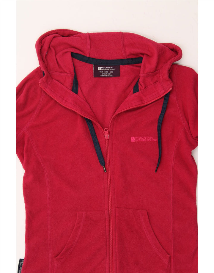 MOUNTAIN WAREHOUSE Womens Hooded Fleece Jacket UK 10 Small Pink Vintage Mountain Warehouse and Second-Hand Mountain Warehouse from Messina Hembry 