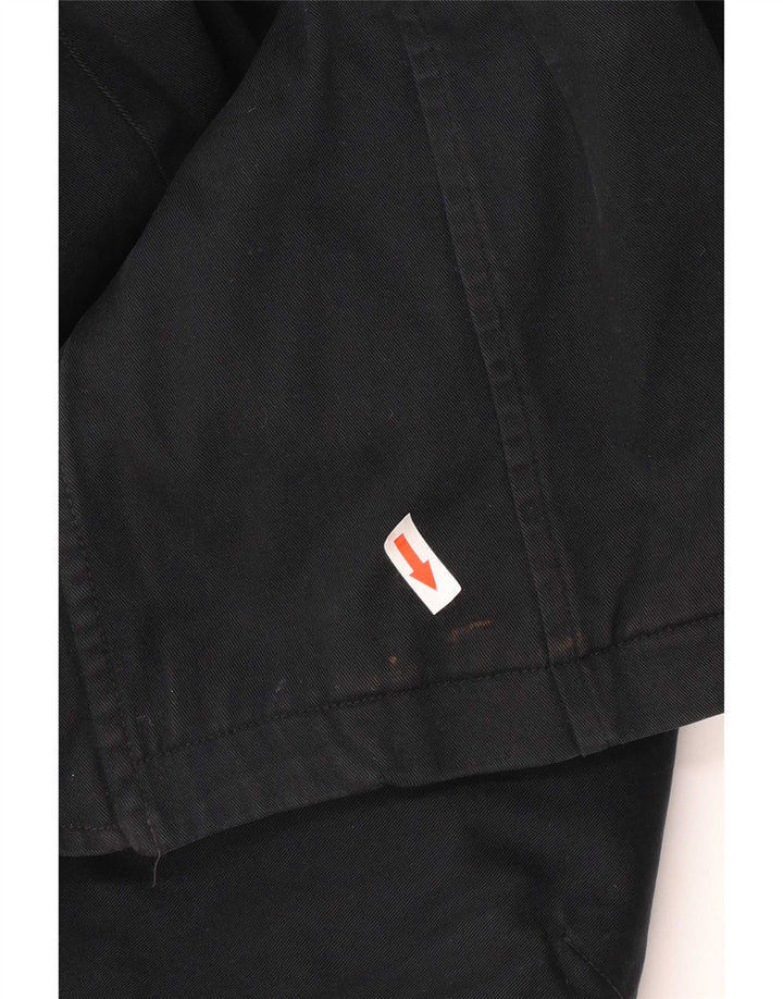 Reiss Mens Military Jacket UK 36 Small Black Cotton