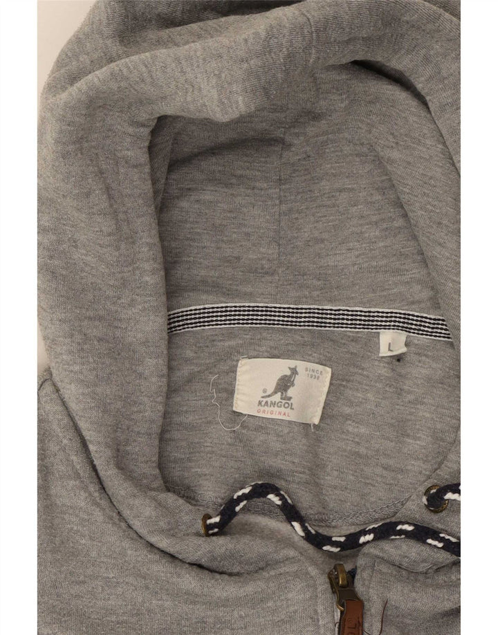 Kangol Pull à capuche zippé pour homme, grand gris