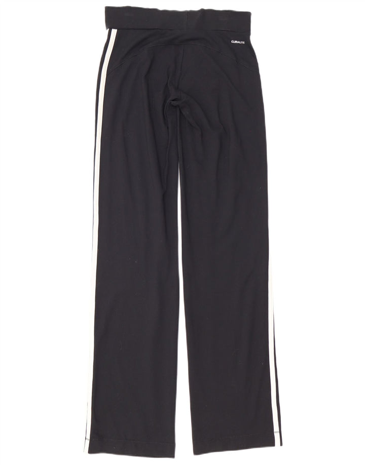 Adidas Womens Climalite Tracksuit Trousers UK 8 Small Black Polyester