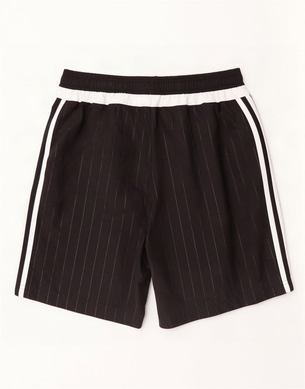 Pantaloncini sportivi Adidas da uomo in poliestere a righe nere medie