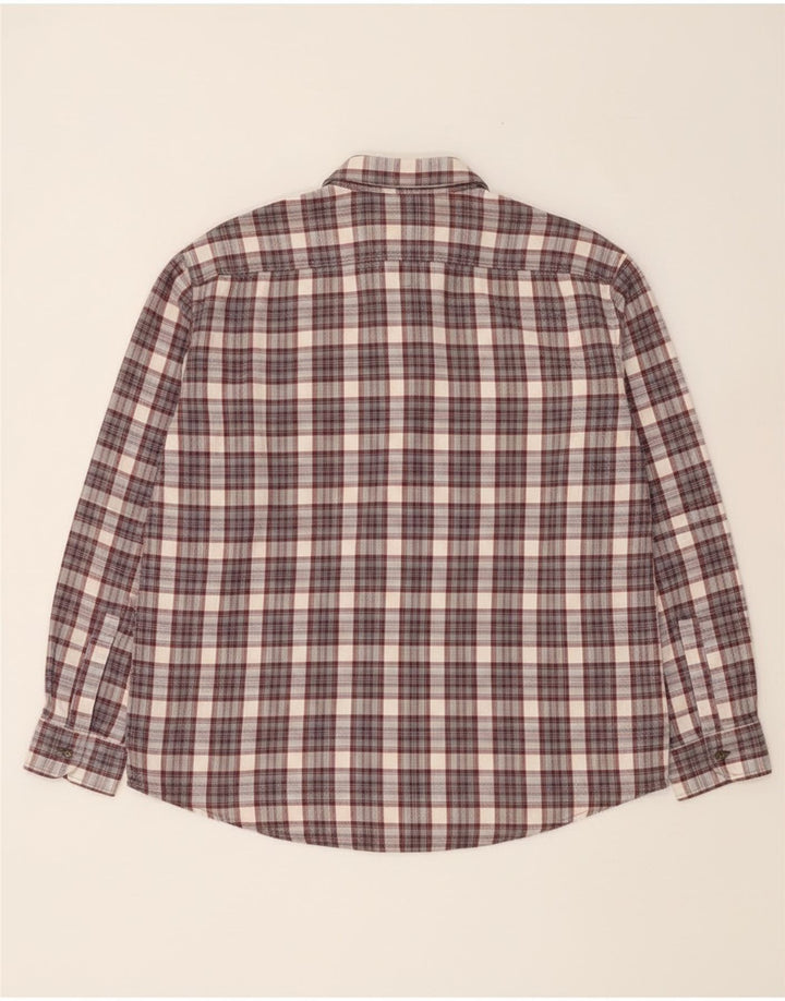 European Project Mens Flannel Shirt XL Grey Check Cotton