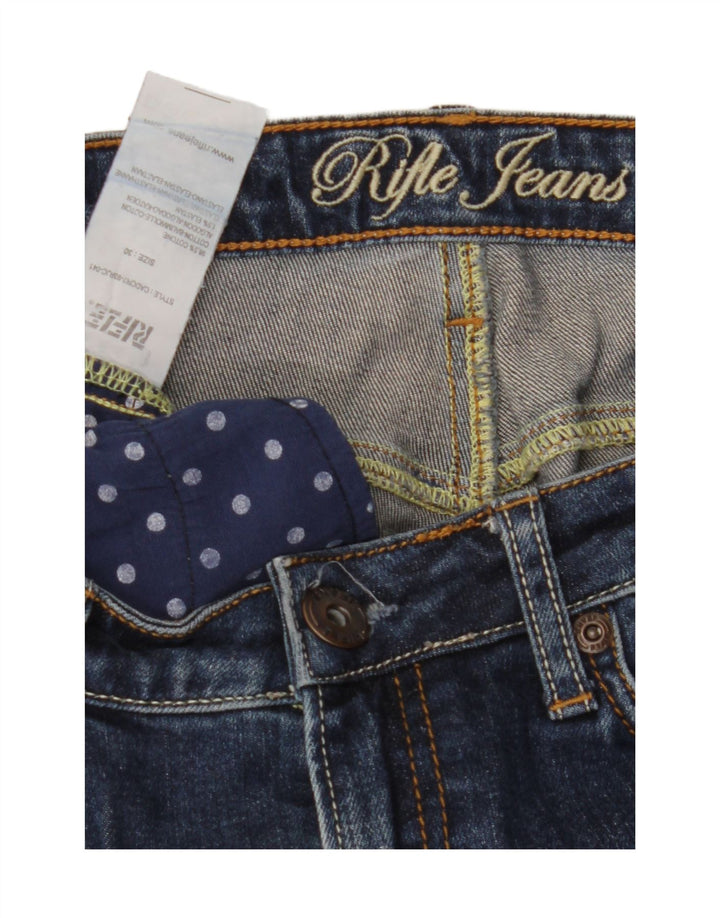 Rifle Womens Slim Jeans W30 L34 Blue Cotton