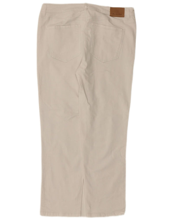 Massimo Dutti Dame Straight Jeans EU 42 Large W32 L26 Hvid