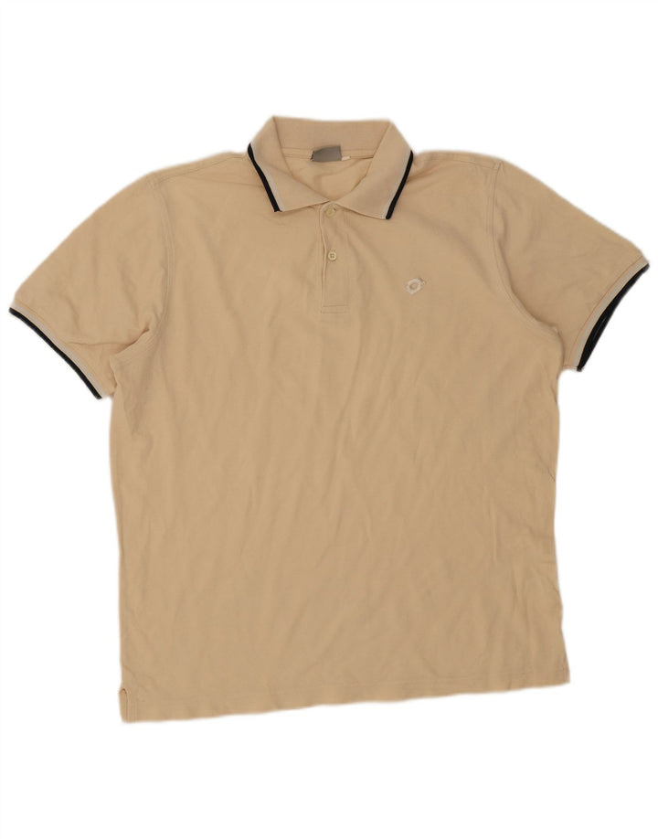 Lotto Mens Polo Shirt XL Beige Striped