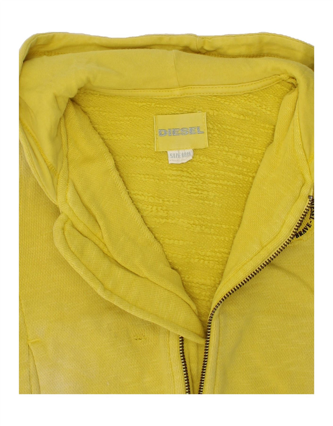 DIESEL Baby Boys Zip Hoodie Sweater 12-18 Months Yellow Cotton Vintage Diesel and Second-Hand Diesel from Messina Hembry 