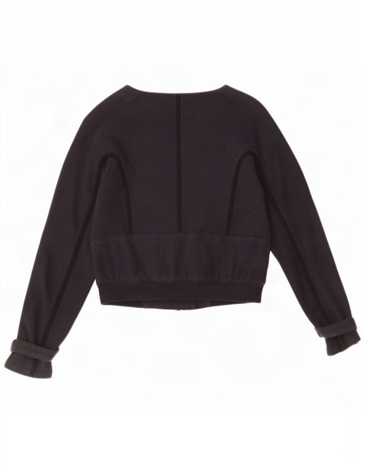 Giacca bomber corta da donna Armani Exchange UK 10 piccola in cotone nero