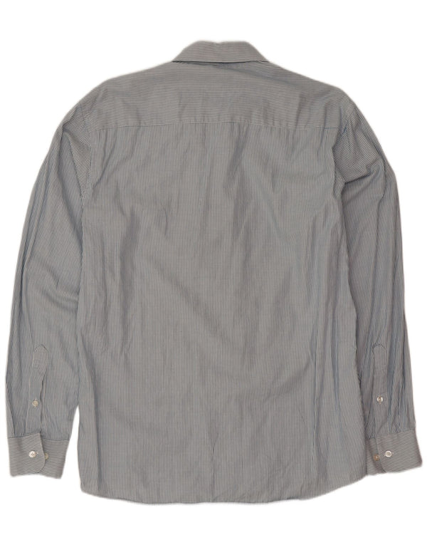 Camicia da uomo Calvin Klein in cotone gessato blu medio
