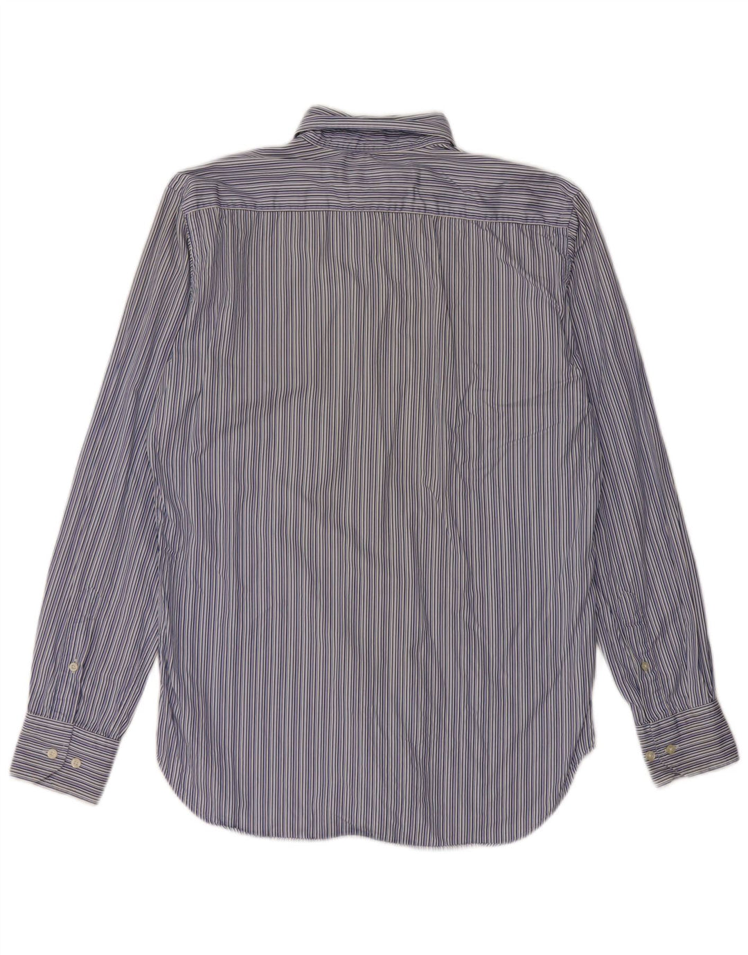 Etro Mens Shirt Size 40 Medium Blue Striped Cotton