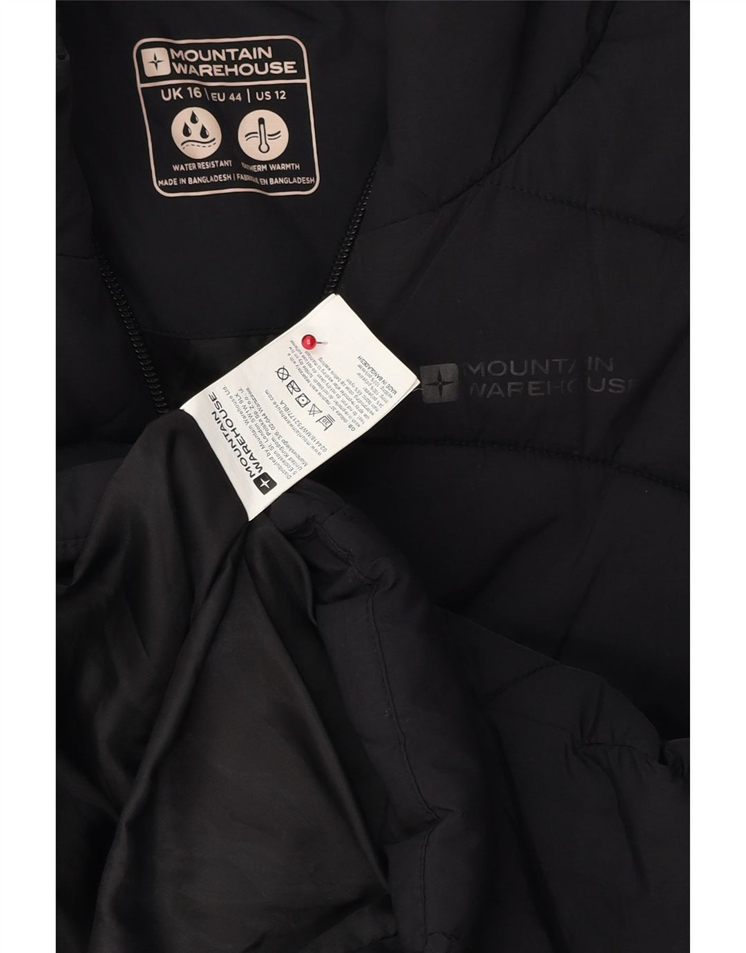 Mountain Warehouse Womens Polstret Gilet UK 16 Large Black Polyester