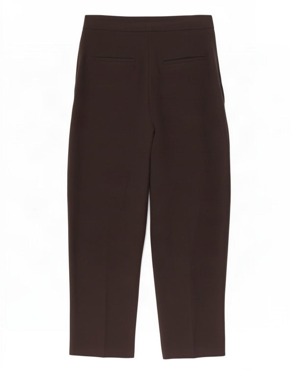 Pantaloni chino con pegging a vita alta da donna Topshop UK 4 XS W22 L26 neri