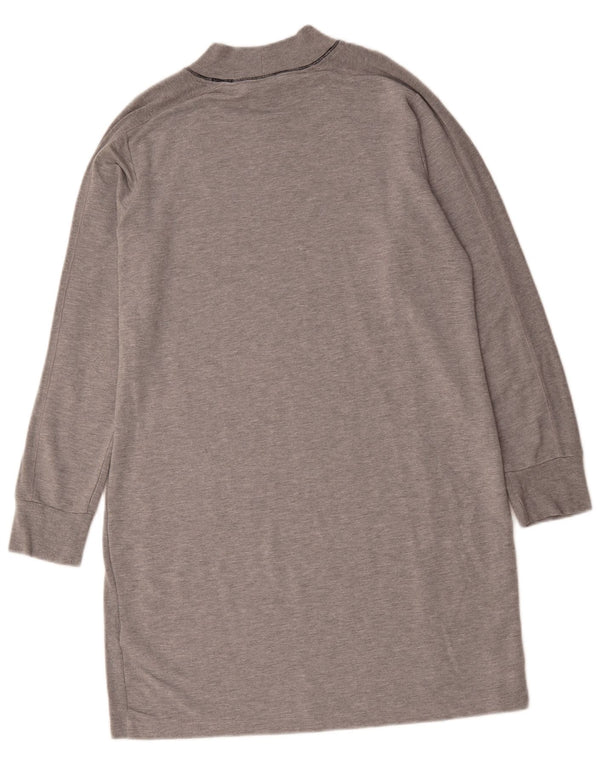 Abito maglione felpa da donna Tommy Hilfiger UK 16 grande viscosa grigia