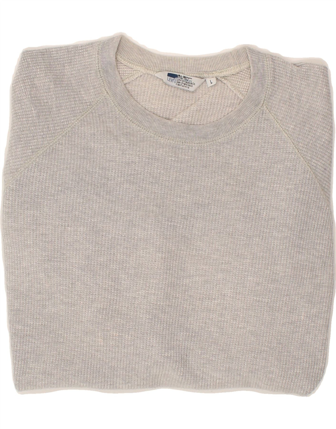 LEVI'S Womens Sweatshirt Jumper UK 16 Large Grey Cotton Vintage Levi's and Second-Hand Levi's from Messina Hembry 