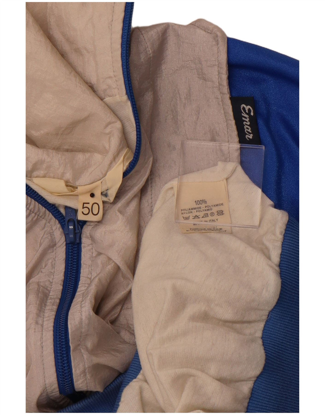 VINTAGE Mens Loose Fit Tracksuit Top Jacket IT 50 Medium Grey Colourblock