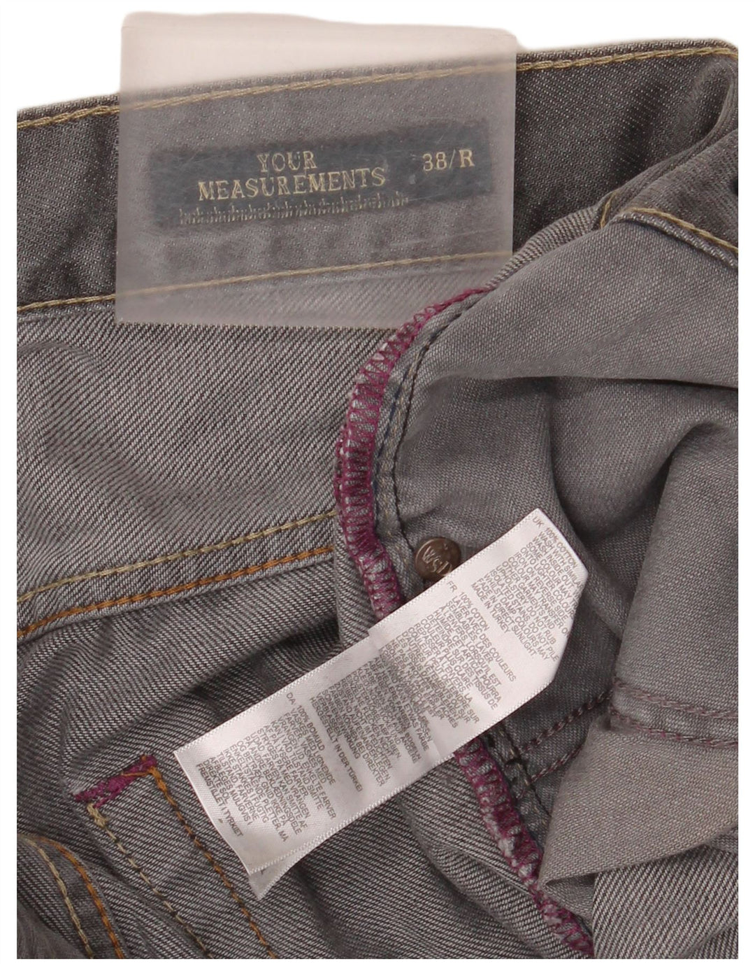 White Stuff Mens Straight Jeans W38 L32 Grey Cotton